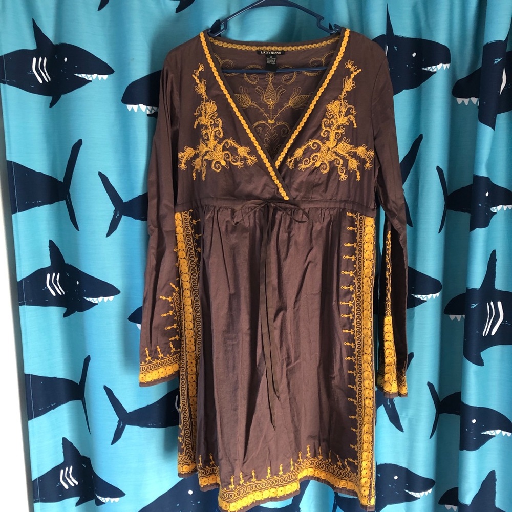 Lucky Brand Cotton Embroidered Tunic Size Medium